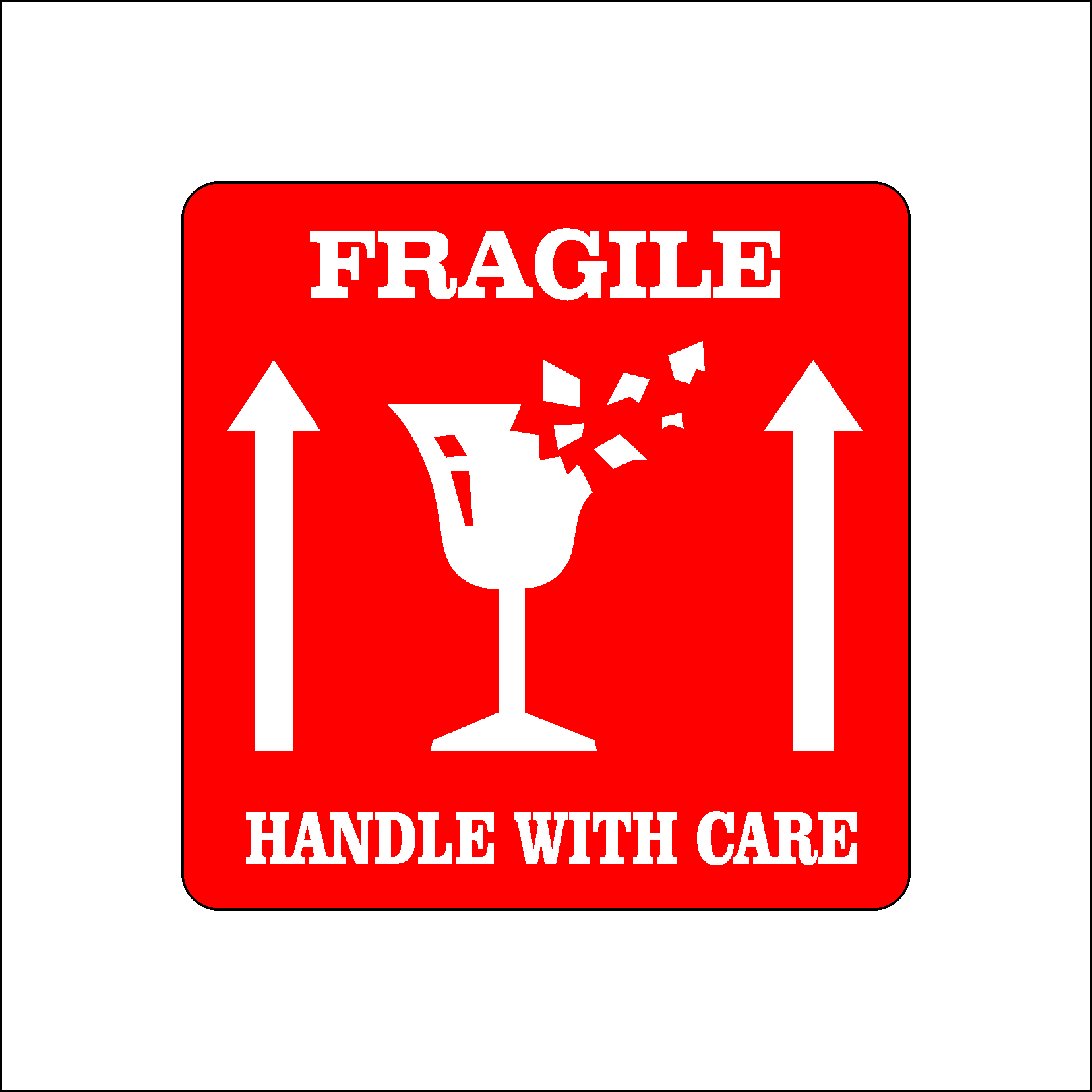 ETYKIETY FRAGILE GÓRA DÓŁ STRZAŁKI